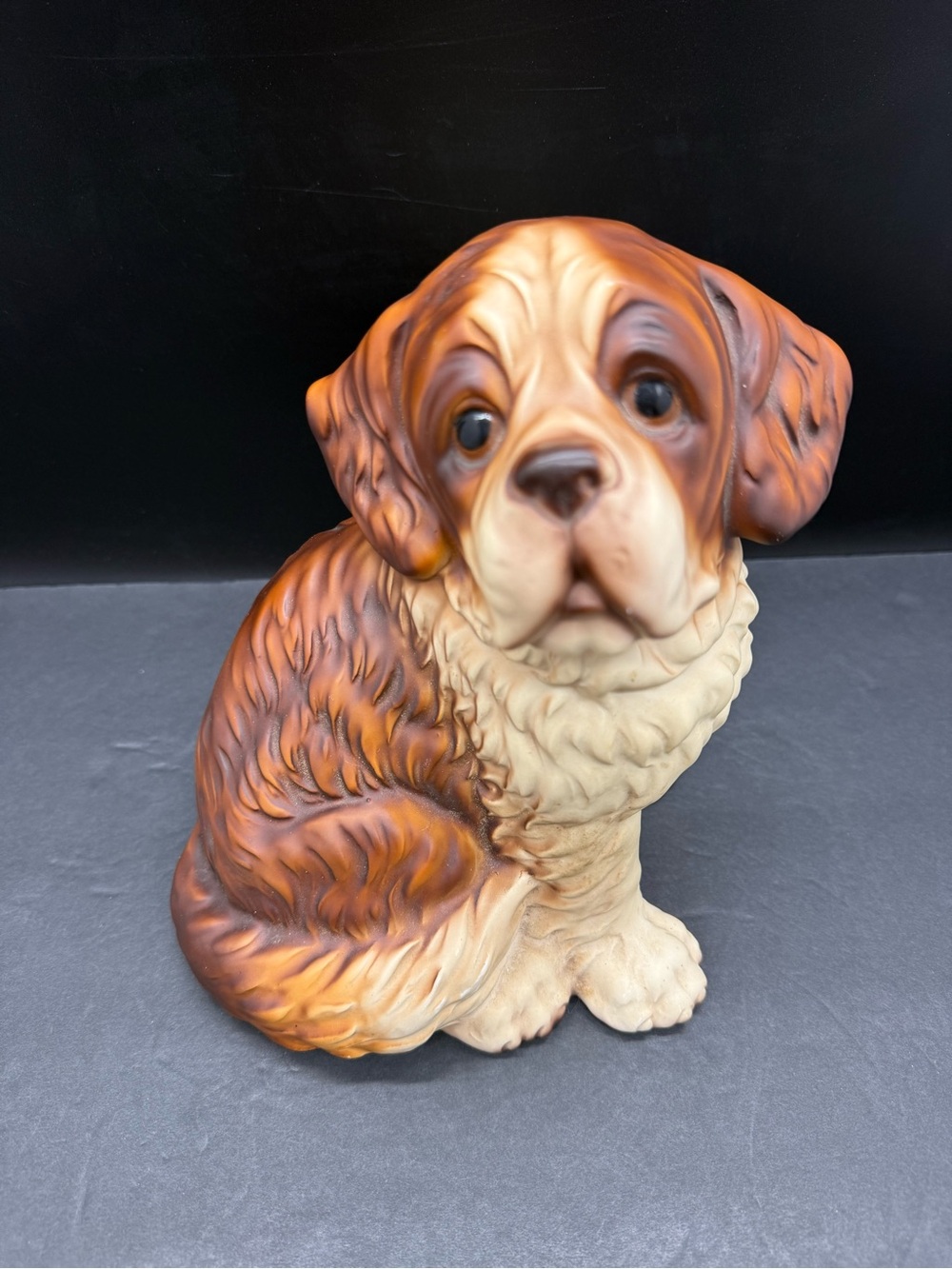 Saint Bernard Puppy Dog Porcelain Ceramic Figurine Sculpture Numbered Japan